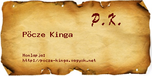 Pöcze Kinga névjegykártya